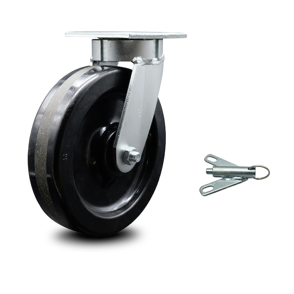 8 Inch Kingpinless Phenolic Wheel Swivel Caster with Swivel Lock